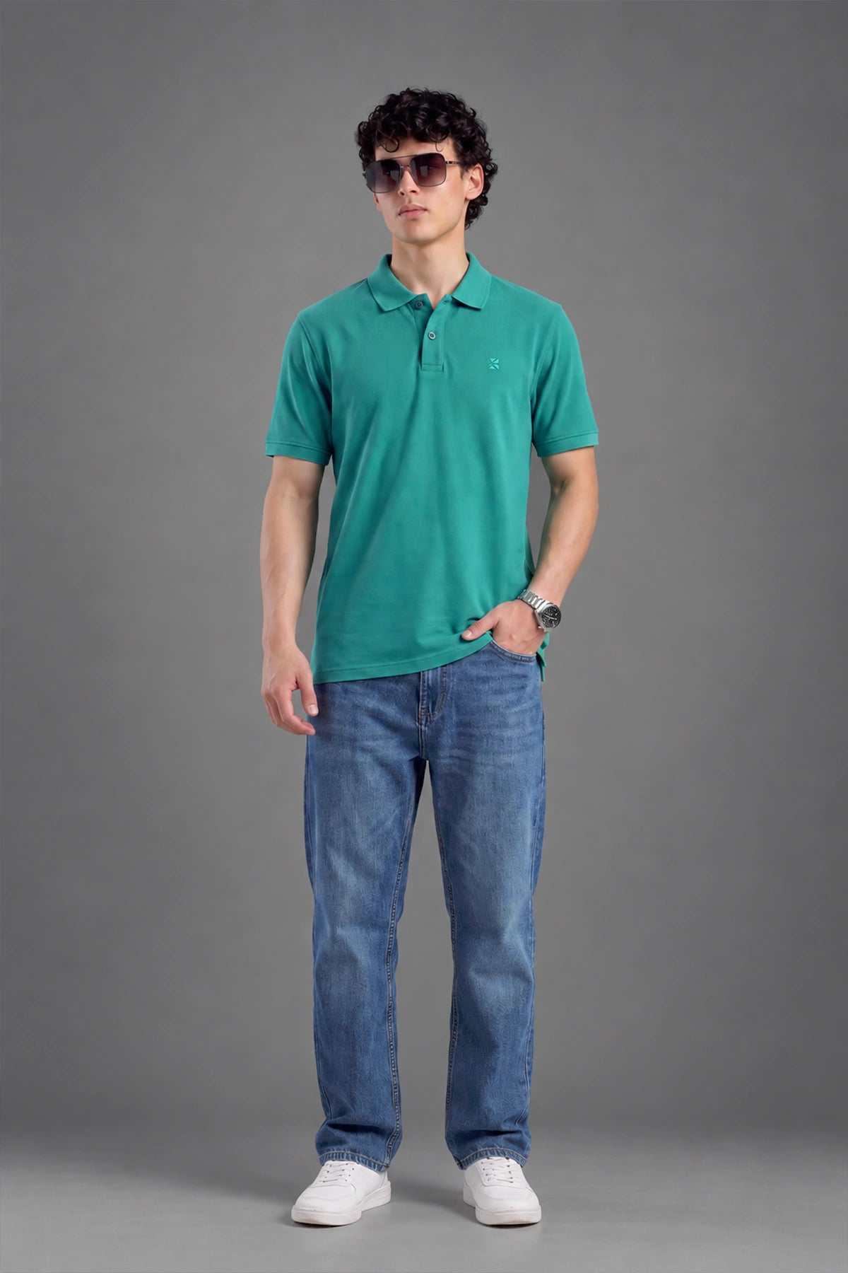 Office wear Basic Polo / Holy Green