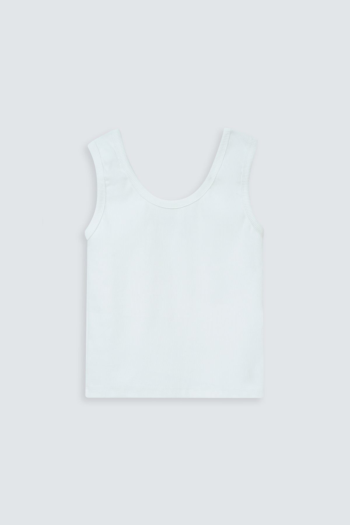 Active Wear Tank Top Ribbed / White