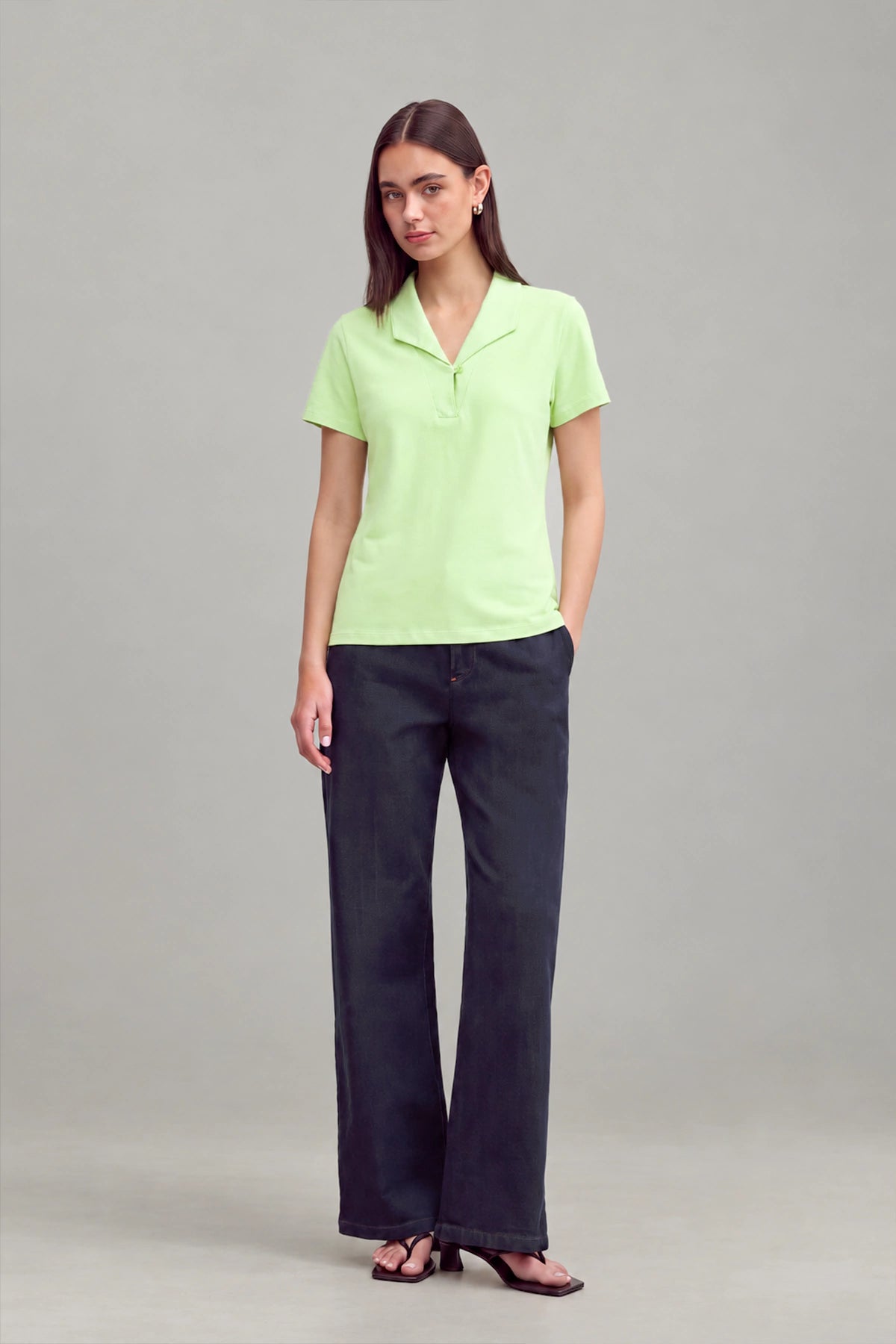 Coat Collar Tee / Mint Green