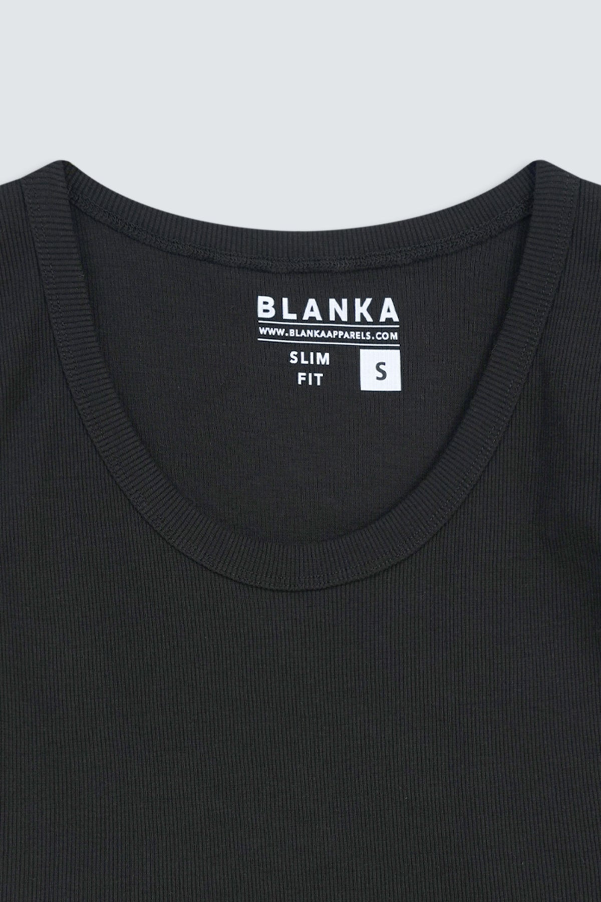 Active Wear Tank Top Ribbed /Black