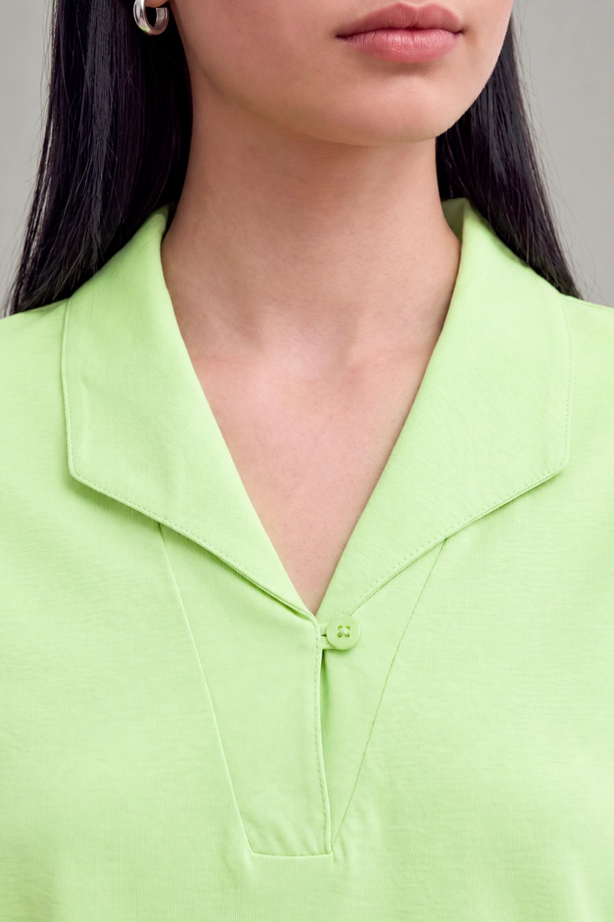 Coat Collar Tee / Mint Green