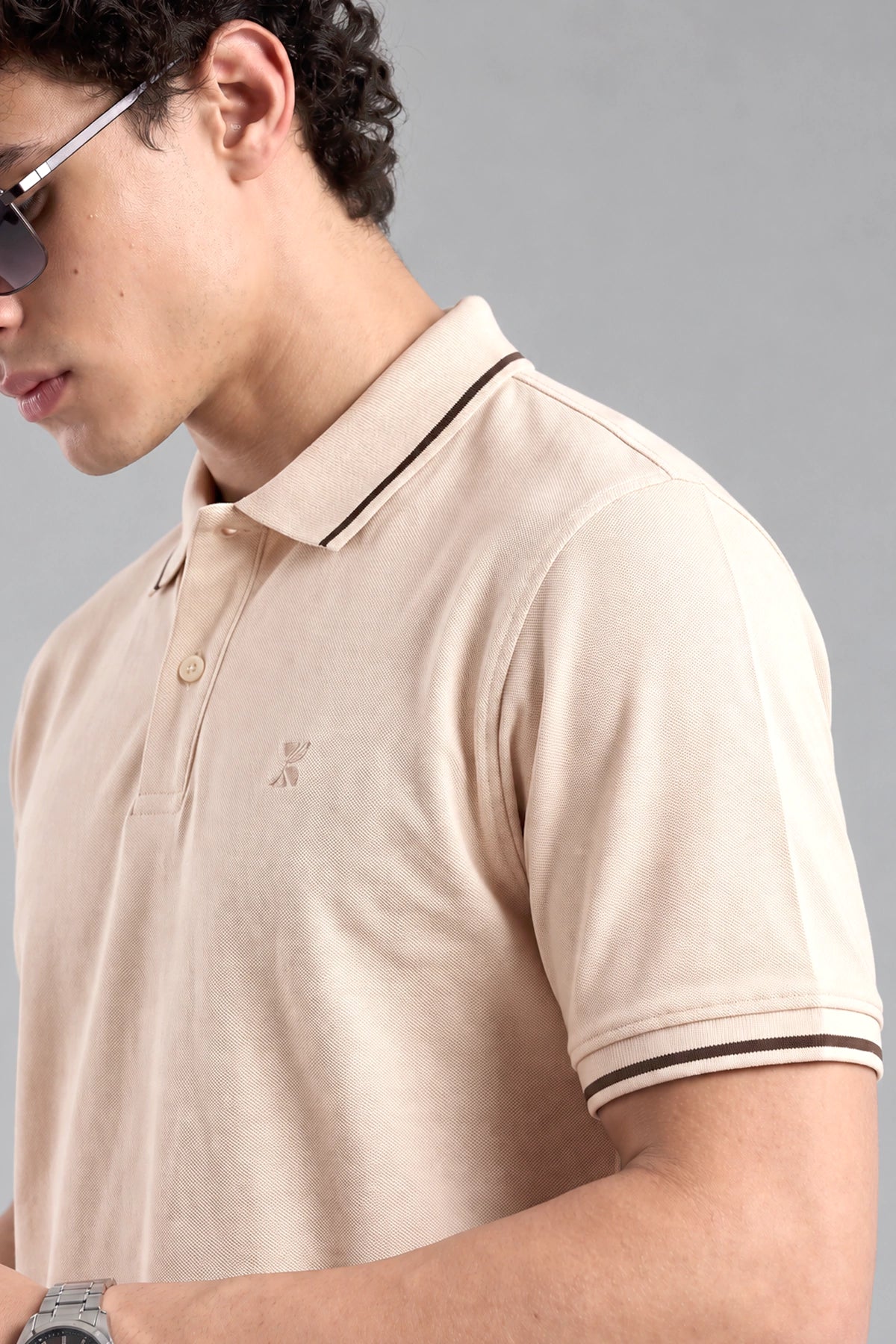 Contrast Edge Polo / White