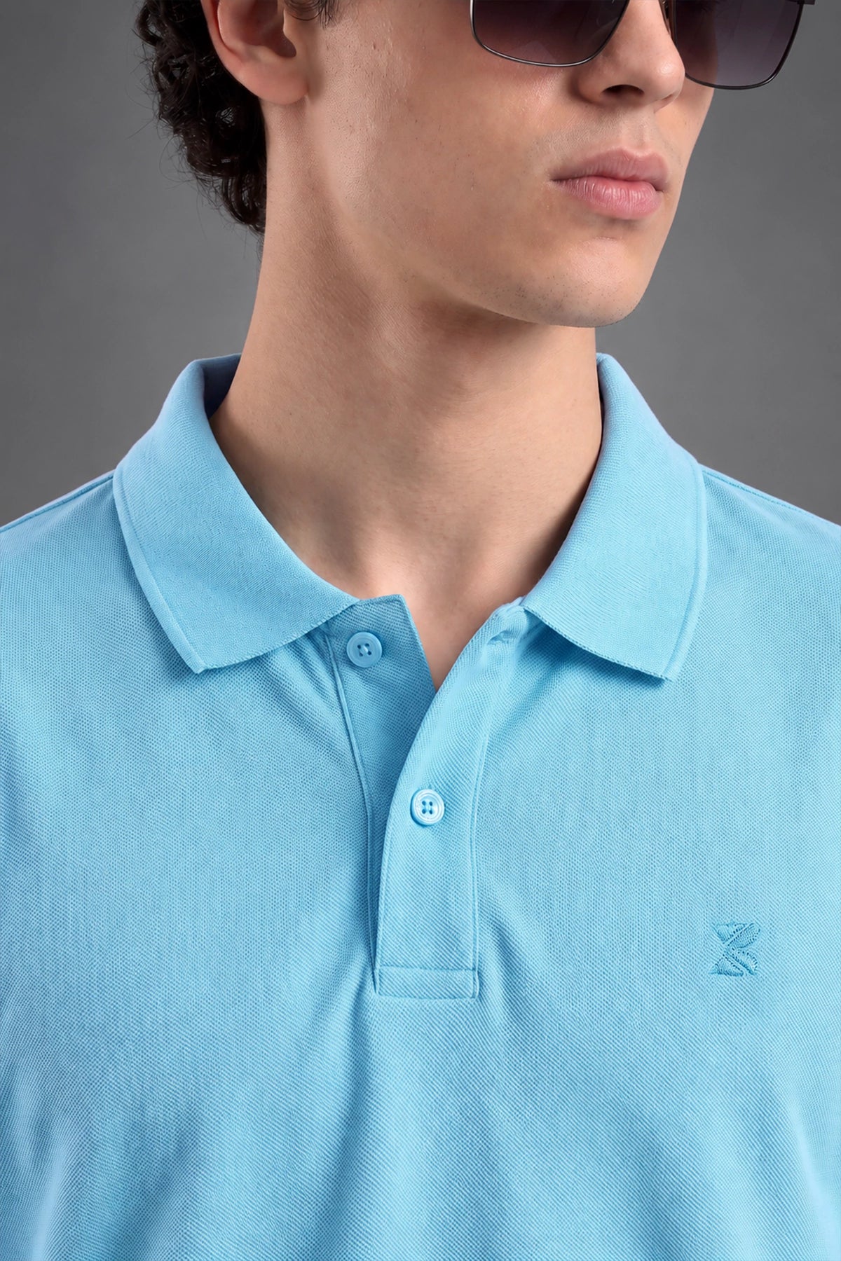 Office wear Basic Polo / Sky Blue
