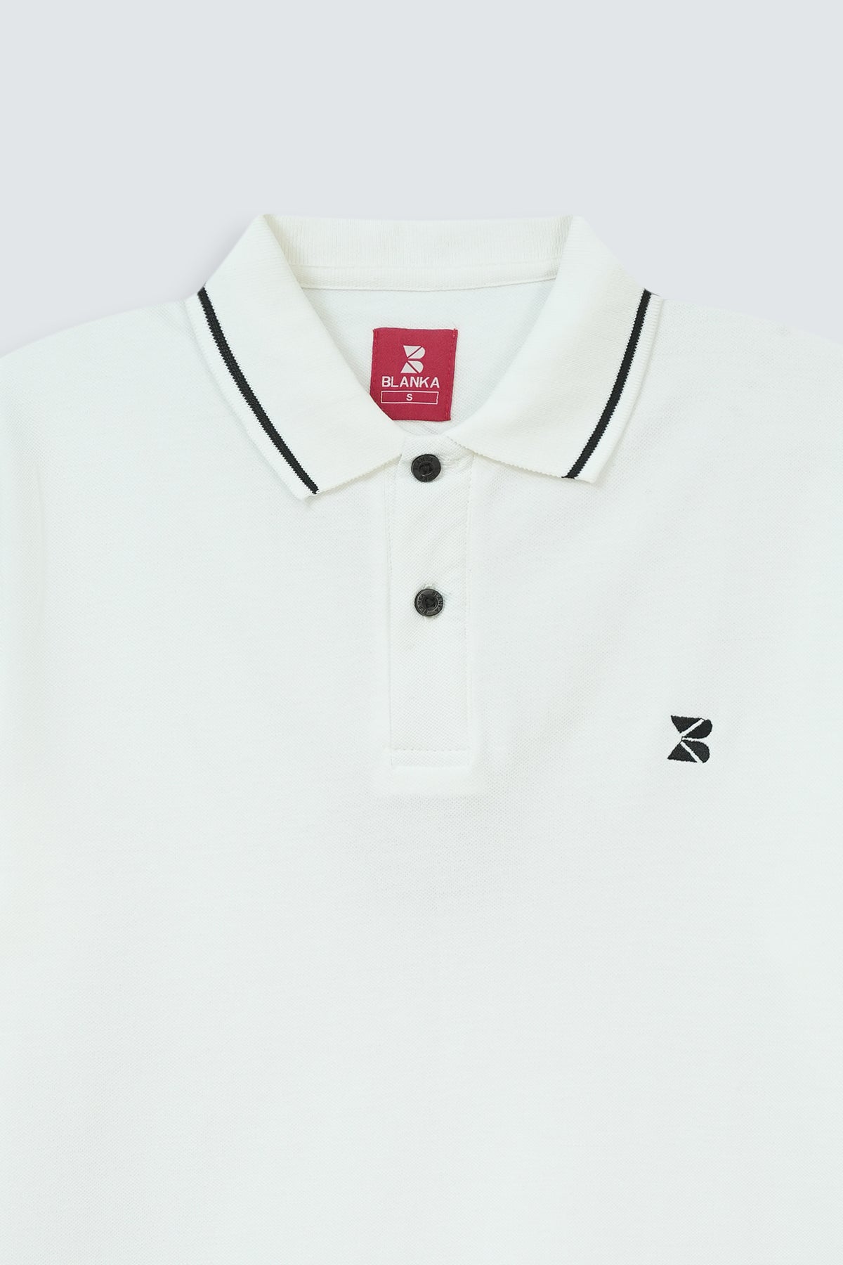 Contrast Edge Polo / White