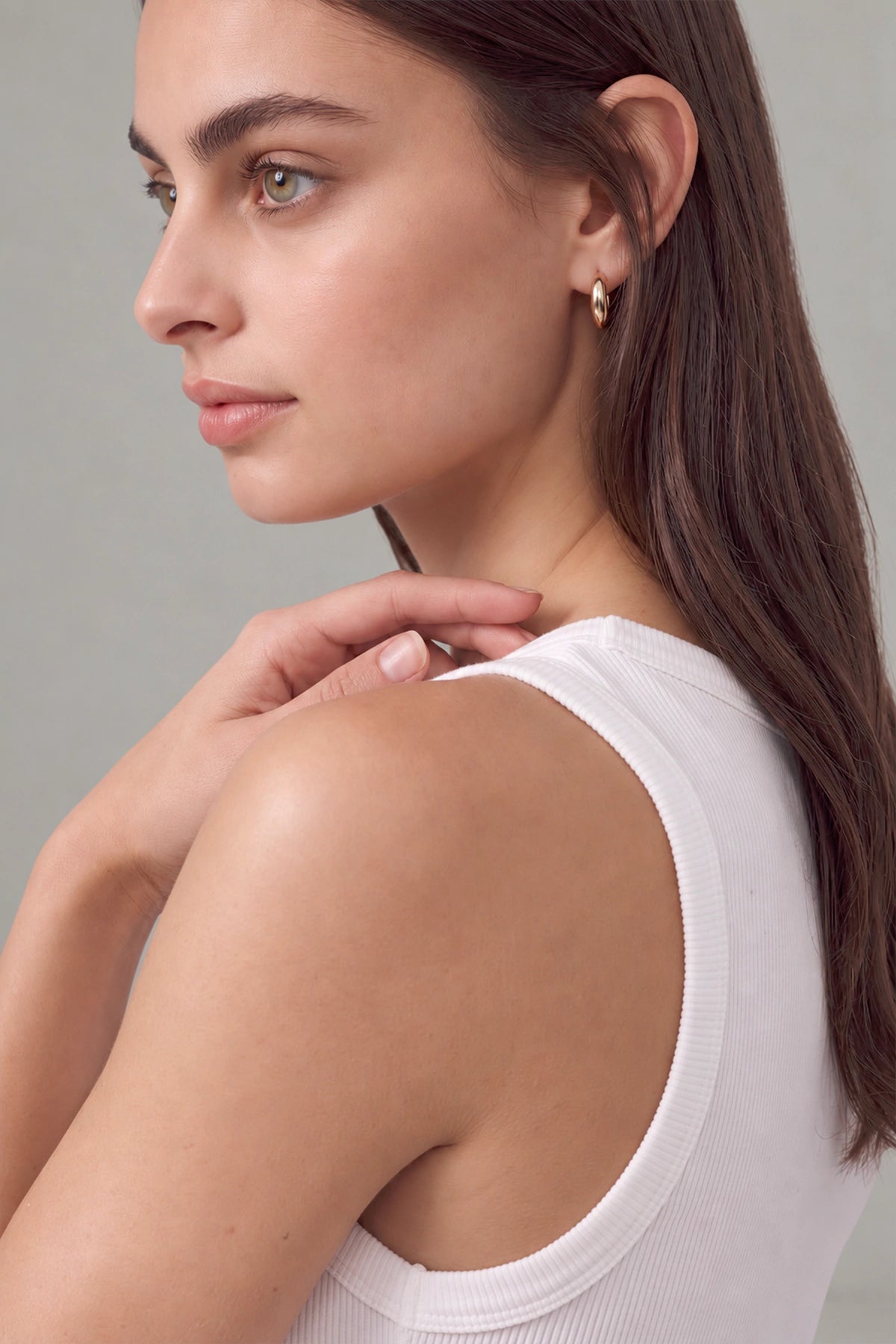 Basic Tank Top Ribbed / White