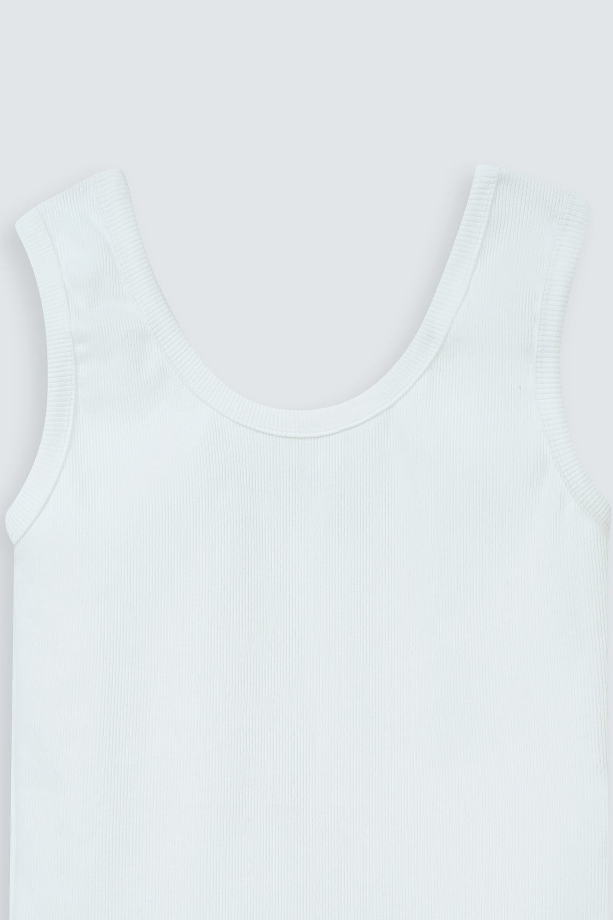 Active Wear Tank Top Ribbed / White