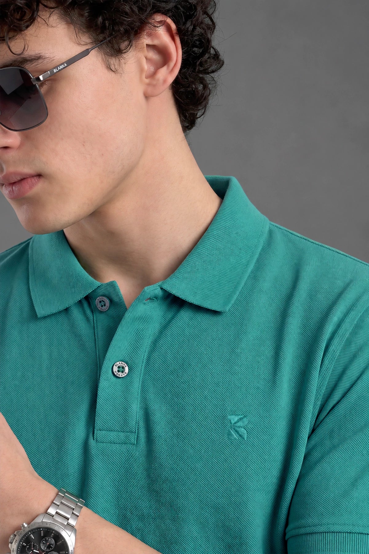 Office wear Basic Polo / Holy Green