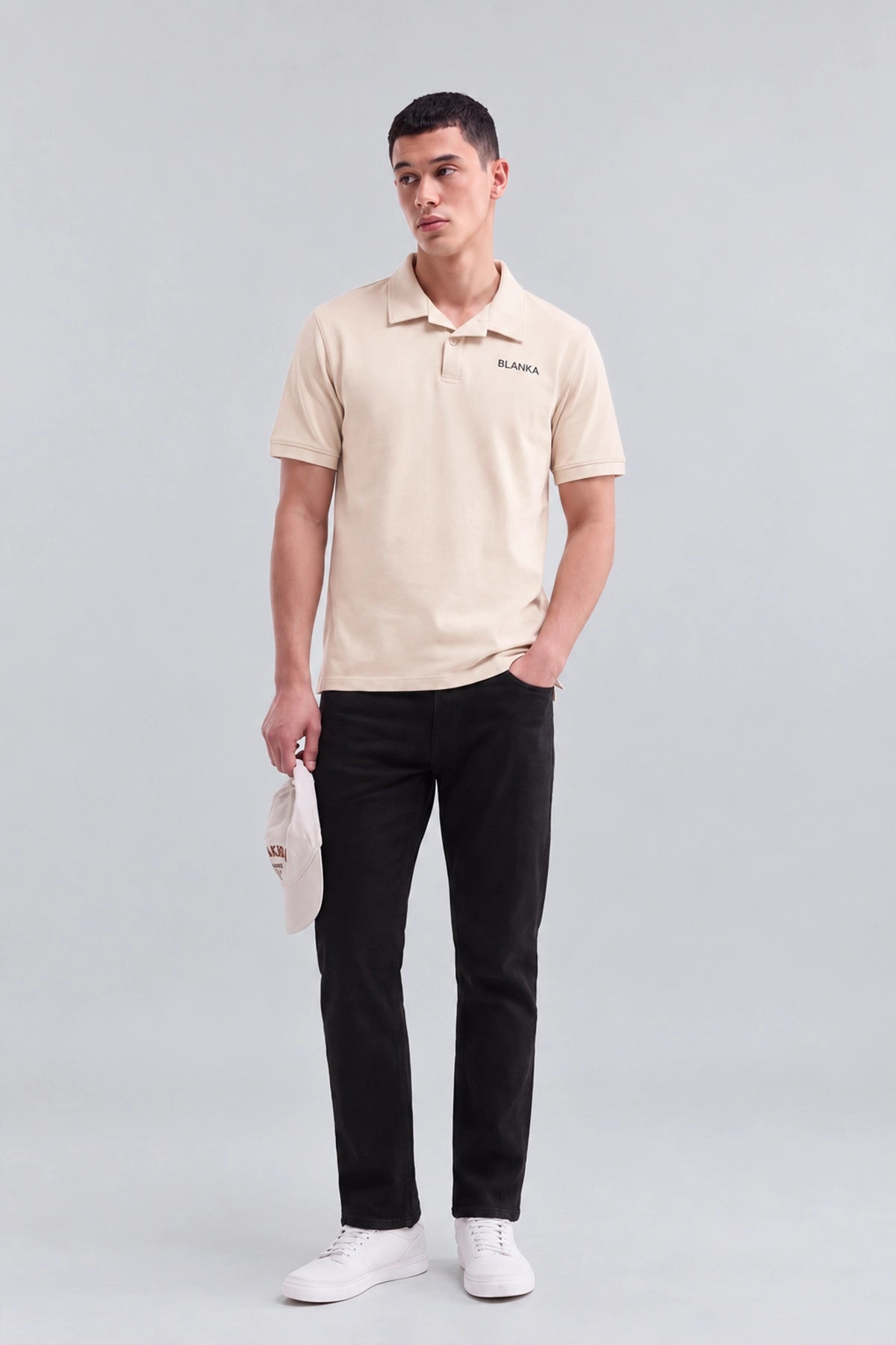 Scuba Polo Shirt / Beige