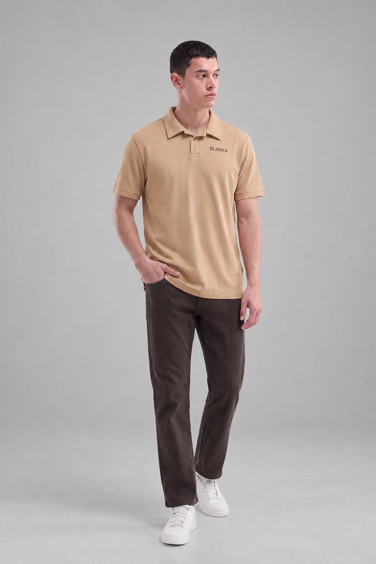 Scuba Polo Shirt / Camel Brown