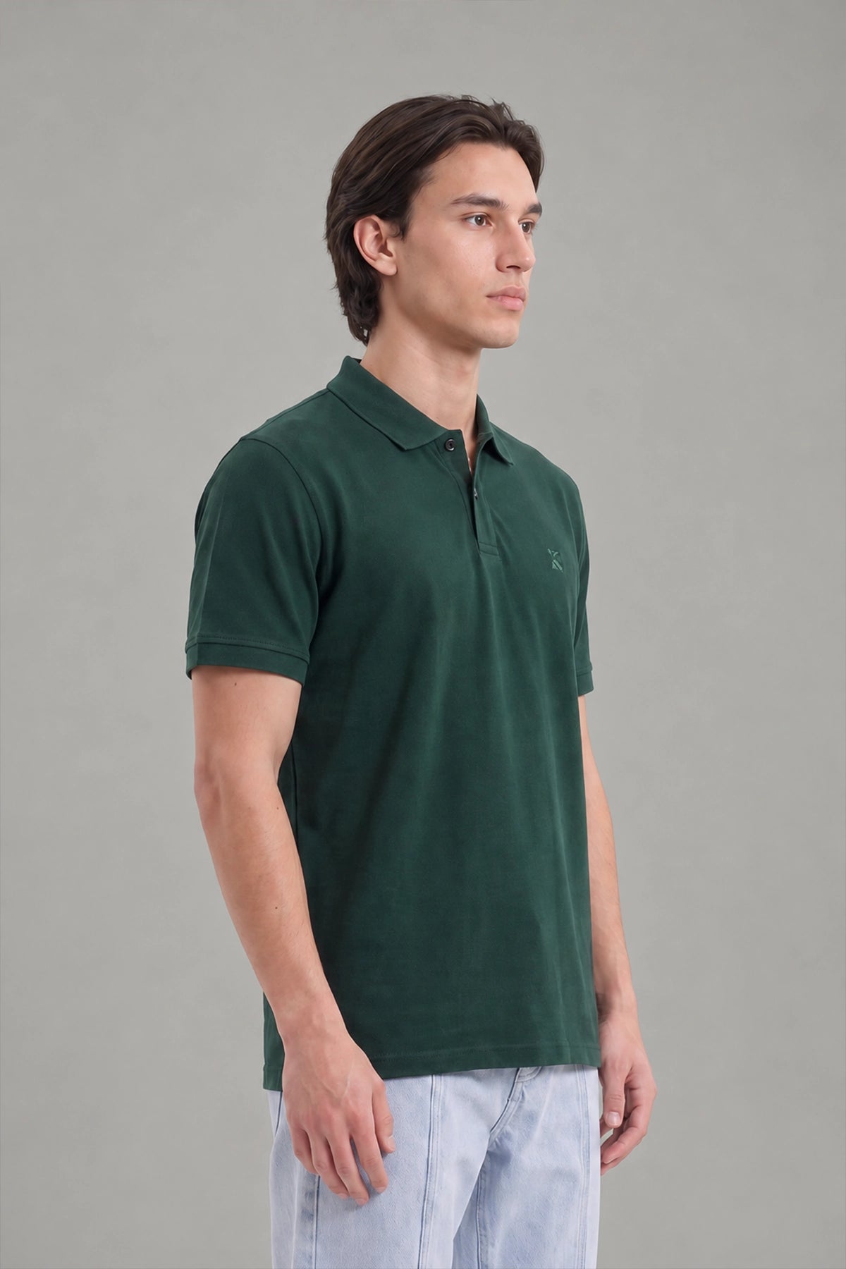 Office wear Basic polo / Dark Teal Green