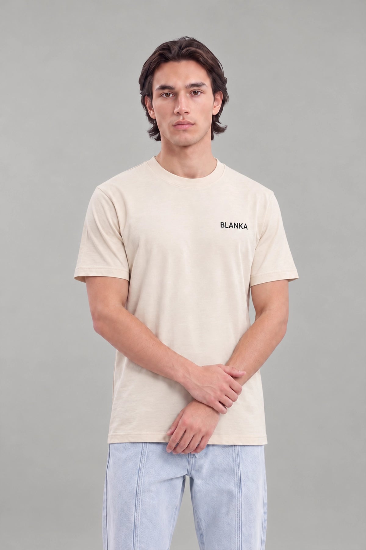 Basic Tees-Beige