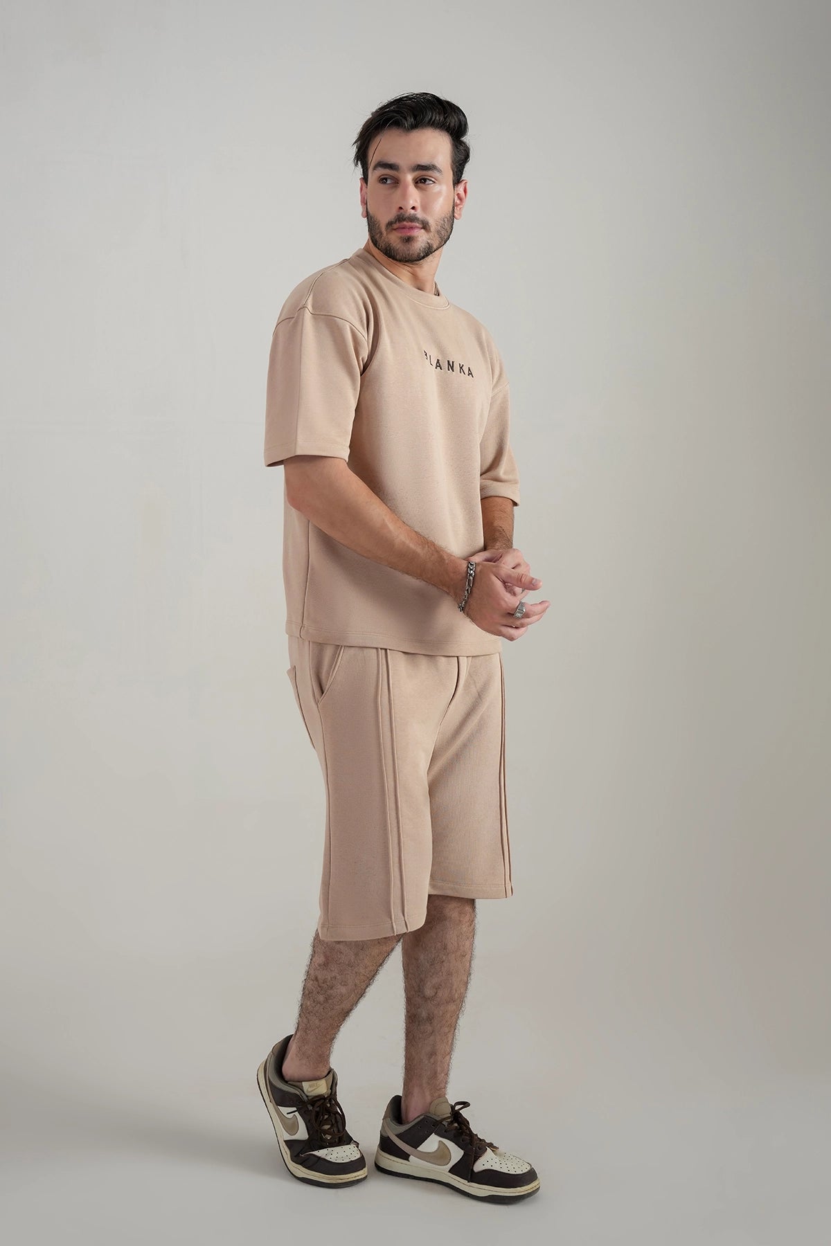 Basic Drop Tee- Camel Brown