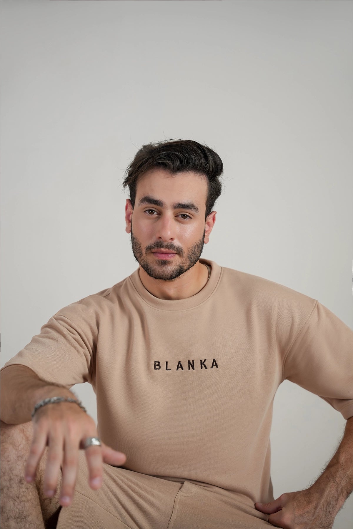 Basic Drop Tee- Camel Brown