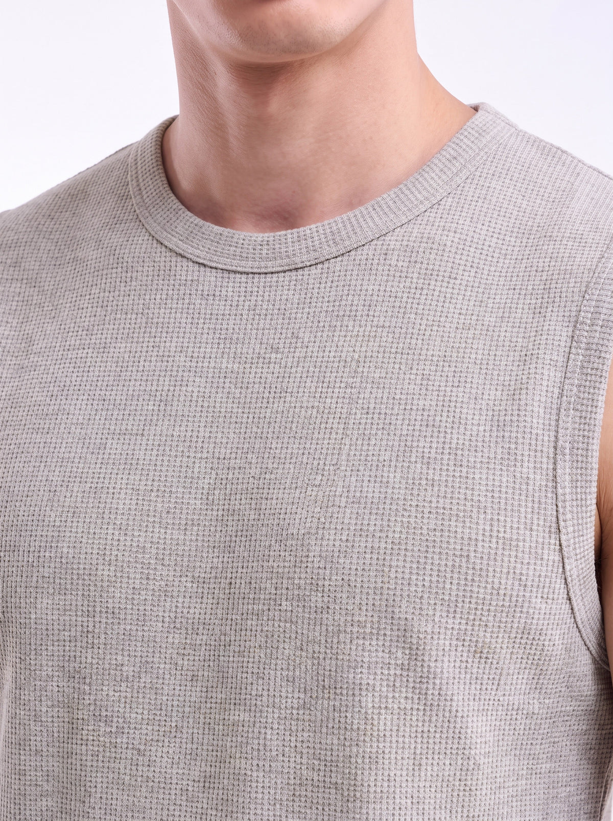 Sleeveless Thermal Top / Sage Grey