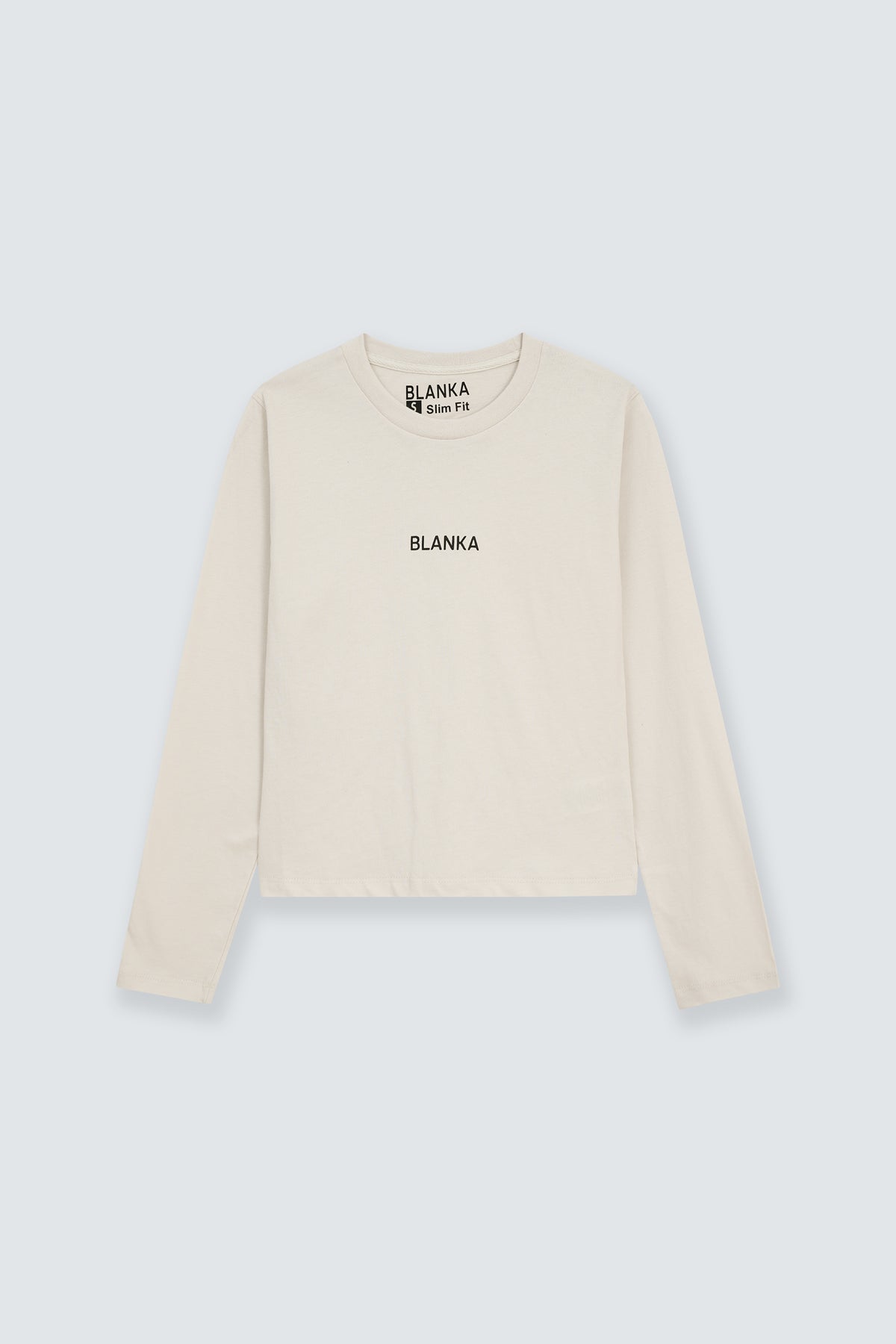 Cropped Fitted Tee / Beige