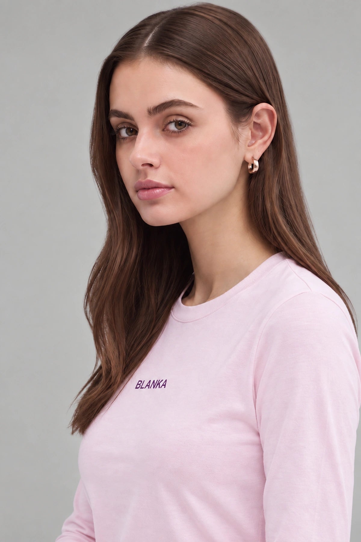 Cropped Fitted Tee / Pink