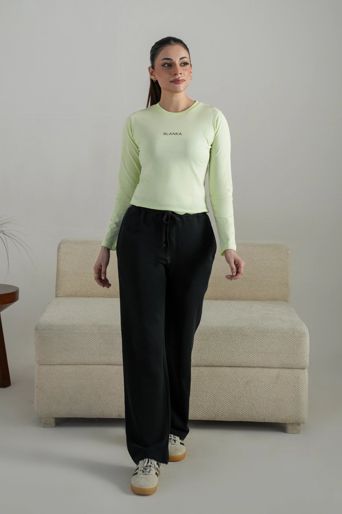 Cropped Fitted Tee / Mint Green